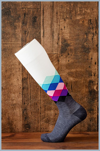 Pastel Pixel (Merino Wool) Compression Sock