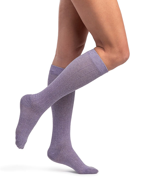 Sigvaris Graduated Compression Socks Style Linen 250 Denim - The